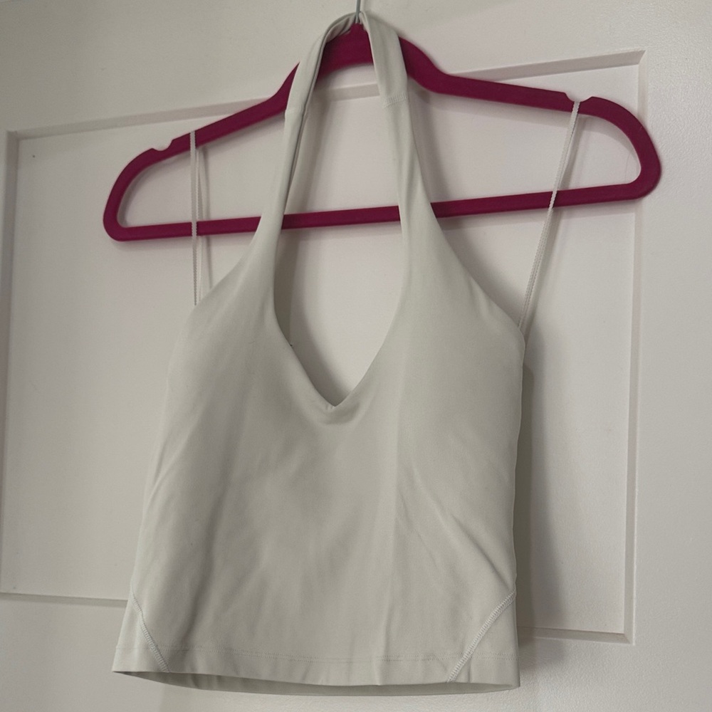 lululemon athletica Cream Halter Crop Top